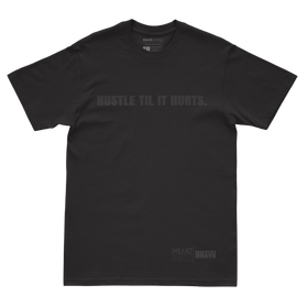 Hustle Til It Hurts Black Out Crew Tee