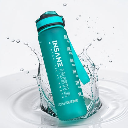Insane Hustle 32oz Water Bottle (Teal)